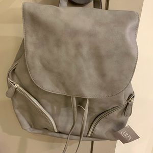 Ulta Beauty small gray backpack, faux leather NWT